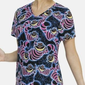 Halloween Scub Top - Cheshire Cat